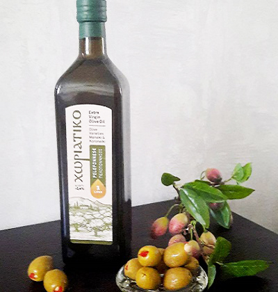 Peloponnese Horiatiko оливковое масло Extra Virgin, Греция 1000 мл стекло